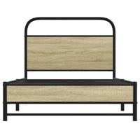 Bedframe zonder matras bewerkt hout sonoma eikenkleur 90x190 cm - thumbnail