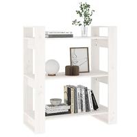 Boekenkast/kamerscherm 80x35x91 cm massief grenenhout wit - thumbnail