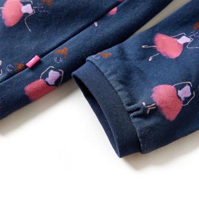 Kinderjurk ballerinaprint 140 marineblauw