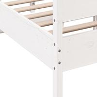 Bedframe zonder matras massief grenenhout wit 120x190 cm - thumbnail