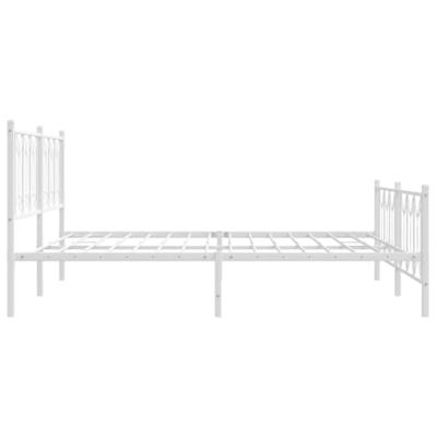 Bedframe met hoofd- en voeteneinde metaal wit 180x200 cm