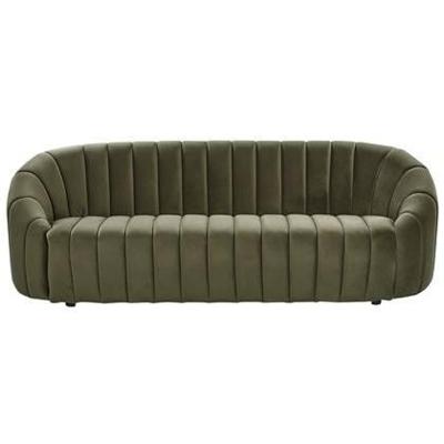 Beliani - MALUNG - Driezitsbank - Donkergroen - Fluweel