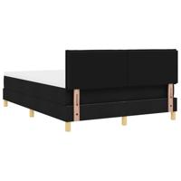 Boxspringbed met matras met matras Zwart 140 x 200 cm Stof - thumbnail