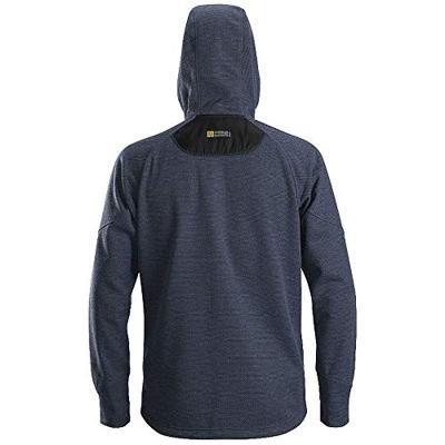 Snickers Workwear fleece hoodie - 8041 - Flexiwork - blauw/zwart - maat XXL