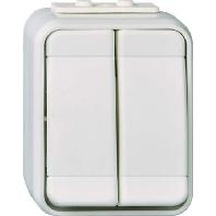 ELSO dubbele knop 442509 10A AquaTop licht/basisgrijs 1 stuk(s)