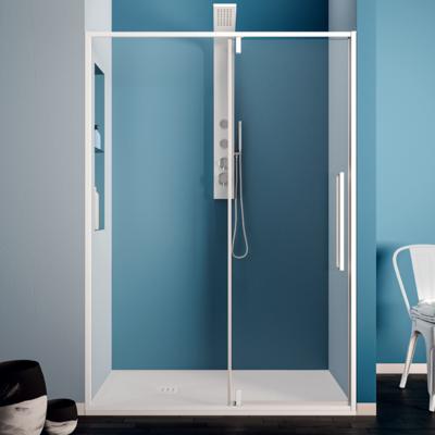 Klapdeur Lacus Murano Tweedelig Helder Glas 110x200 cm Aluminium Profiel Wit Lacus Klapdeur Lacus Murano Tweedelig Helder Glas 110x200 cm Aluminium Profiel Wit Lacus