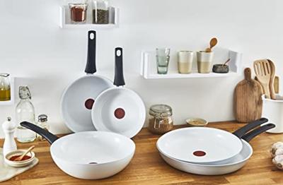 Tefal Kookgerei Tefal ceramic control wok 28 cm wit Tefal Kookgerei Tefal ceramic control wok 28 cm wit