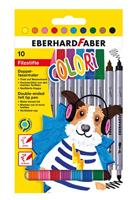 Eberhard Faber ef-550010 viltstiften duo 0,8+1-3mm assorti etui à 10stuks - thumbnail