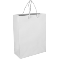 Tas | Papier | met koord | 22x 10x29cm | draagtas | wit | 100 stuks - thumbnail