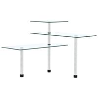 VidaXL Hoekkastje keuken 3-laags gehard glas - thumbnail