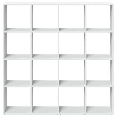 Boekenkast 137,5x29x137,5 cm bewerkt hout wit