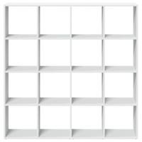 Boekenkast 137,5x29x137,5 cm bewerkt hout wit - thumbnail