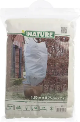 NATUUR Pak van 2 winterkleed 50 g / m² - Ø 75 cm x 1,50 m - Wit