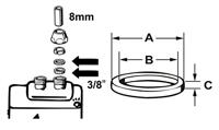 Cornat Dichting +Messing Ring 3/8X8 (2St) - TEC317380 - thumbnail