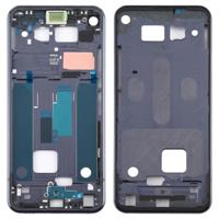 Front behuizing LCD frame bezel Plate voor LG Q70 (zwart) - thumbnail