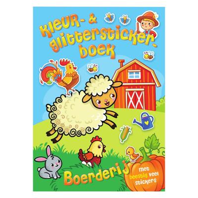 Mondikaarten Kleur- & glitter stickerboek boerderij