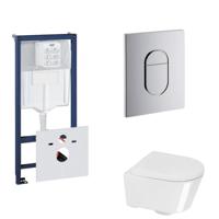 Grohe Rapid SL Toiletset set04 Calitri Urby Compact met Grohe Arena of Skate drukplaat - thumbnail