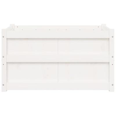 Plantenbakken 2 st cm massief grenenhout wit