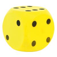 Dobbelsteen Soft Geel 16 cm - thumbnail