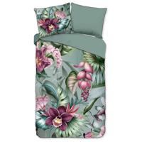 Descanso Dekbedovertrek "bloemen" - Multi - (140x200/220 cm) - Biologisch Katoen satijn - thumbnail