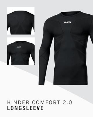 JAKO 6455 Longsleeve Comfort 2.0 - Zwart - XXS