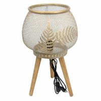 Bureaulamp DKD Home Decor Gouden Metaal Hout (33 x 33 x 51 cm) - thumbnail