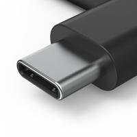 Hama USB-C - 3.5 mm Jack Socket Aux Adapter 90° Angled Plug Oplader Zwart - thumbnail