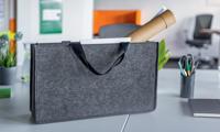 Sigel Schoudertas BA411 Desk Sharing Bag L Synthetisch vilt Donkergrijs 50 cm x 28 cm x 15 mm - thumbnail