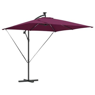 VidaXL Cantilever banana parasol bordeauxrood 249 x 249 x 250 cm VidaXL Cantilever banana parasol bordeauxrood 249 x 249 x 250 cm
