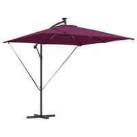 VidaXL Cantilever banana parasol bordeauxrood 249 x 249 x 250 cm - thumbnail