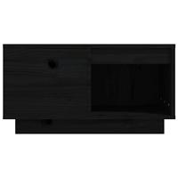 Salontafel 60x61x32,5 cm massief grenenhout zwart - thumbnail