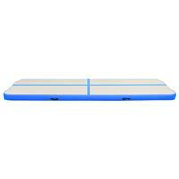 VidaXL Gymnastiekmat met pomp opblaasbaar 700x100x20 cm pvc bauw - thumbnail