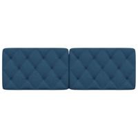 Hoofdbordkussen 160 cm stof blauw - thumbnail