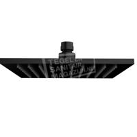 Wiesbaden luxe mess.hoofddouche vierkant 200 mmx8 mm mat-zwart - thumbnail