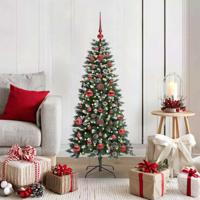 Kunstkerstboom met 150 LED Groen 120 cm PVC en Plastic en Staal - thumbnail