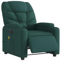 Massagestoel elektrisch verstelbaar stof donkergroen - thumbnail