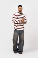 Equalité Striped Celeste Longsleeve T-Shirt Heren Gebroken Wit/Rood - Maat XL - Kleur: Gebroken WitRood | Soccerfanshop - thumbnail