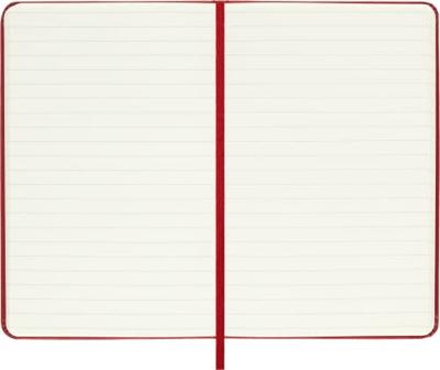 Notitieboek Moleskine pocket 90x140mm lijn hard cover rood