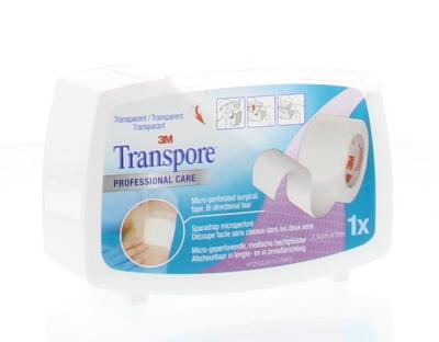 3M Transpore hechtpleister 5m x 25mm 1 Stuks