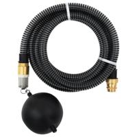 VidaXL Zuigslang met messing koppelingen 1,1'' 7 m pvc zwart - thumbnail