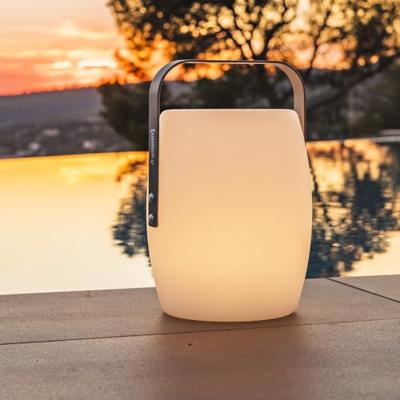 Draadloze lantaarn - LUMISKY - LUCY ROCK - H31 cm - Aluminium handvat - Warm witte en dimbare witte LED (3760093543101)