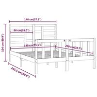 Bedframe zonder matras massief grenenhout 140x200 cm - thumbnail