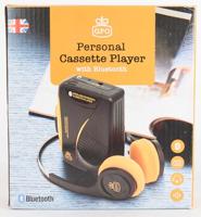 GPO Persoonlijke bluetooth-cassettespeler/radio met koptelefoon - thumbnail