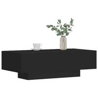 Salontafel 100x49,5x31 cm bewerkt hout zwart - thumbnail