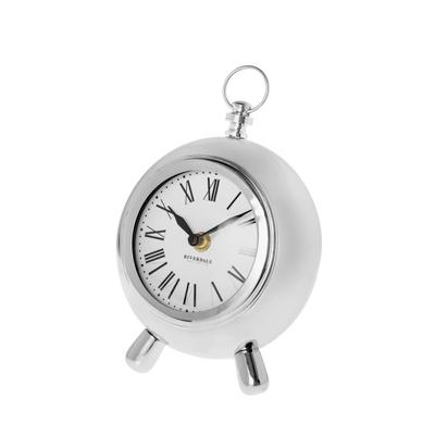 Riverdale Tafelklok Chuck zilver rond 20cm Riverdale Tafelklok Chuck zilver rond 20cm