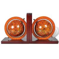 Boekensteun klassieke wereldbol (2 stuks) - thumbnail