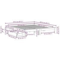 Bedframe zonder matras massief grenenhout 200x200 cm - thumbnail