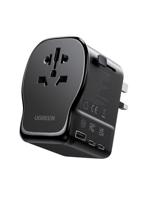 UGREEN S550 65W Universal Travel Adapter Reislader 65 W USB-C, USB-A QC 4+ Zwart, Grijs GaN - thumbnail