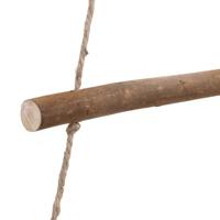 Hangende kerstbomen met topsterren 2 st 55x120 cm naturel tak - thumbnail