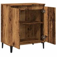 Dressoir 60x35x70 cm bewerkt hout oud houtkleurig - thumbnail